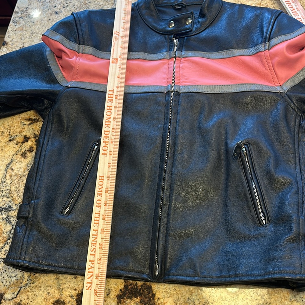 Vintage Hot Leathers Pink and Black Moto Jacket - Picture 12 of 15